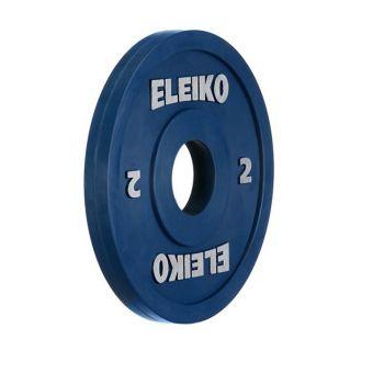 Олимпийский диск Eleiko для соревнований и тренировок 2 кг цветной 124-0020R