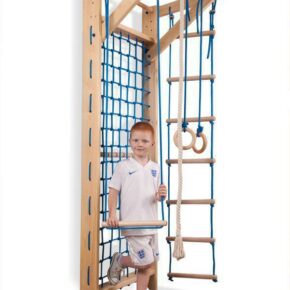 Акция! Детская деревянная Шведская стенка Спортбейби Гладиаторская сетка c навесным Baby 8 – 220 SportBaby