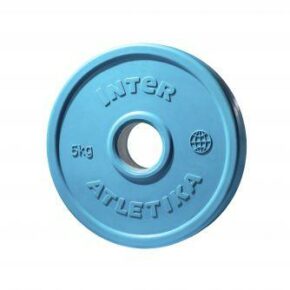 Диск обрезиненный цветной InterAtletika LCA031-M 5 кг