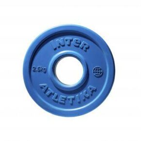 Диск обрезиненный цветной InterAtletika LCA030-M 2,5 кг