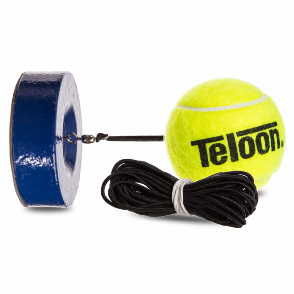 Тренажер для большого тенниса – мяч на резинке с утяжелителем TELOON TENNIS TRAINER TL801-5-MID салатовый-черный