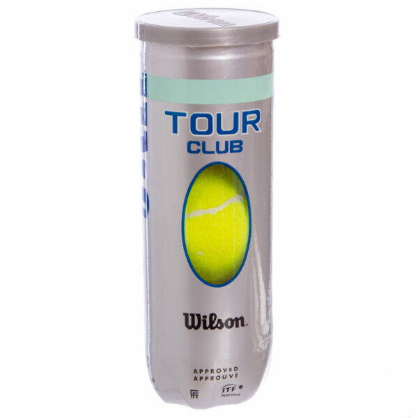Мяч для большого тенниса WLS TOUR CLUB T1054 3шт салатовый