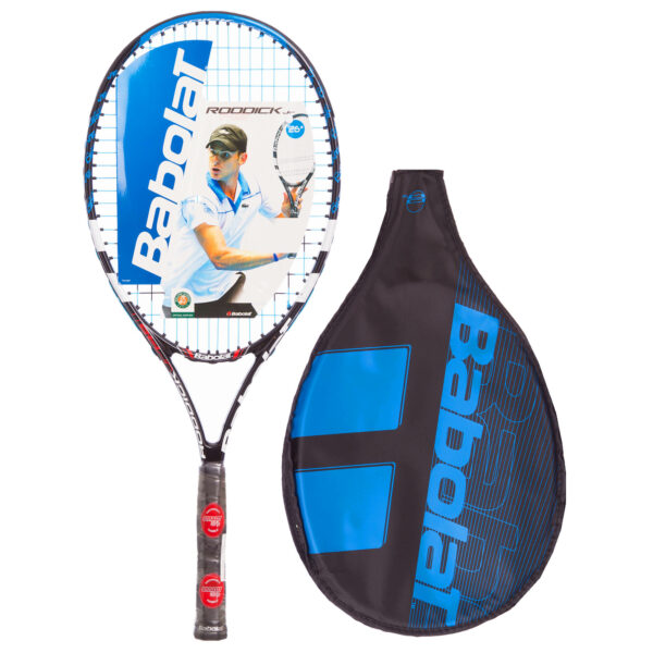 Ракетка для большого тенниса юниорская BABOLAT 140105-146 RODDICK JUNIOR 145 черный-голубой