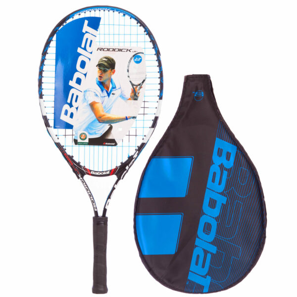 Ракетка для большого тенниса юниорская BABOLAT 140107-146 RODDICK JUNIOR 125 черный-голубой