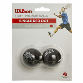 Мяч для сквоша WILSON STAFF SQUASH 2 BALL RED DOT WRT617700 3шт черный
