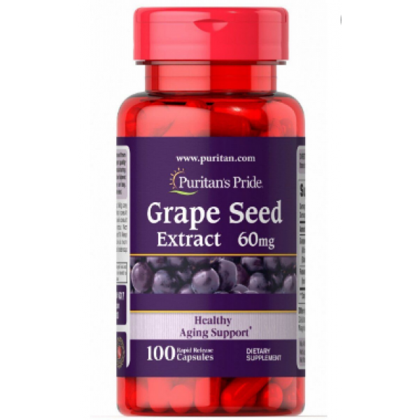 Grape Seed Extract 60 mg with Resveratrol 30mcg – 100 capsules