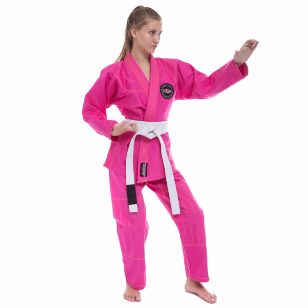 Кимоно женское для джиу-джитсу HARD TOUCH JJSL 130-160см розовый
