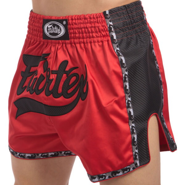 Шорты для тайского бокса и кикбоксинга FAIRTEX BS1703 S-XL красный-черный