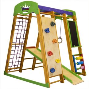Домашний деревянный детский игровой комплекс для малышей Карапуз-1 SportBaby
