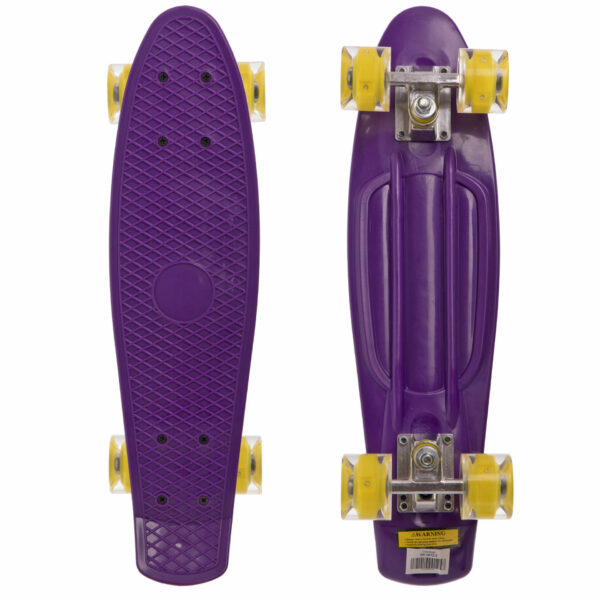 Скейтборд Пенни Penny LED WHEELS SP-Sport SK-5672-3 фиолетовый-желтый