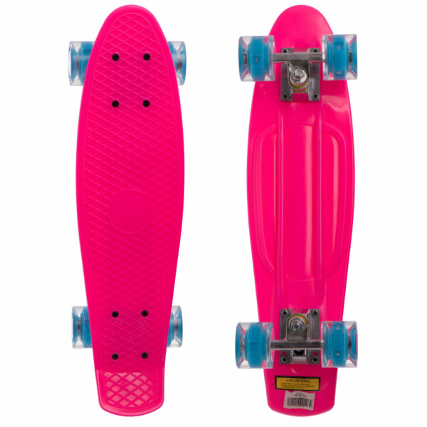 Скейтборд Пенни Penny LED WHEELS SP-Sport SK-5672-4 розовый-голубой