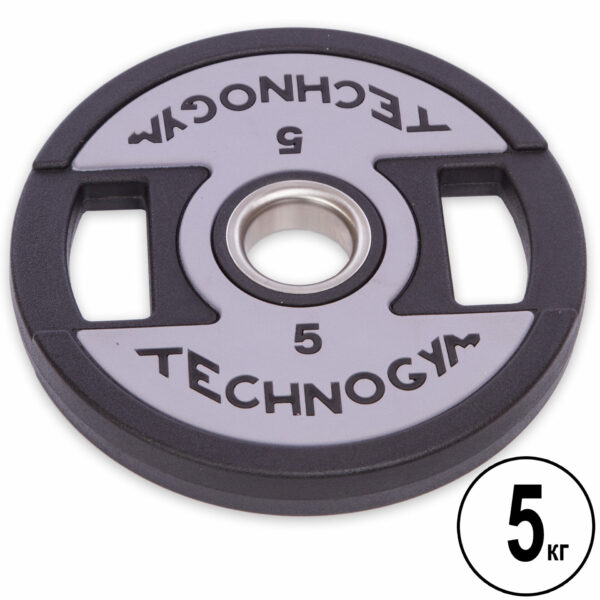 Блины (диски) полиуретановые TECHNOGYM TG-1837-5 51мм 5кг черный